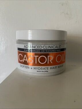 Advanced Clinicals Castor Oil Hair Mask - White & Orange